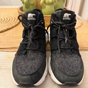 Sorel Black and Gray Winter Boots